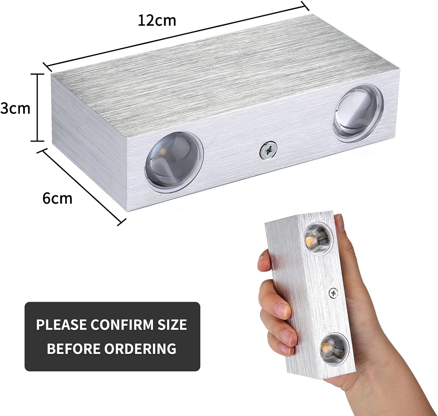 Aplique de Pared LED 4W Aluminio