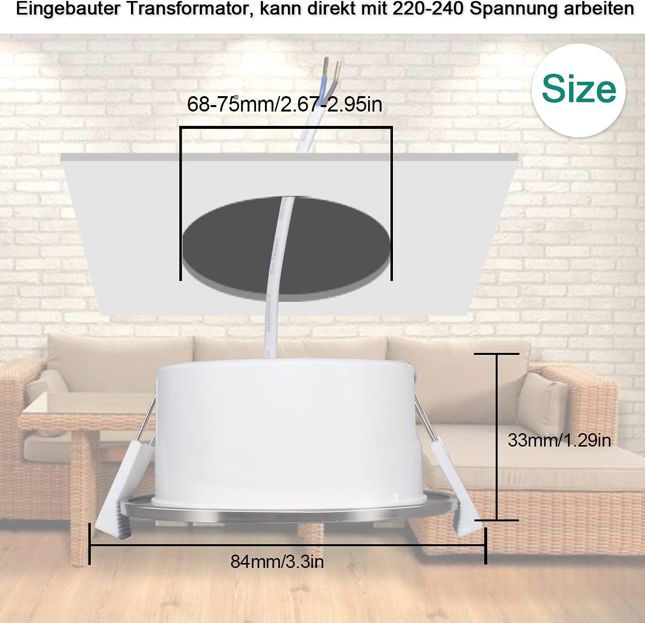 Downlight LED 6W Regulable 3000K