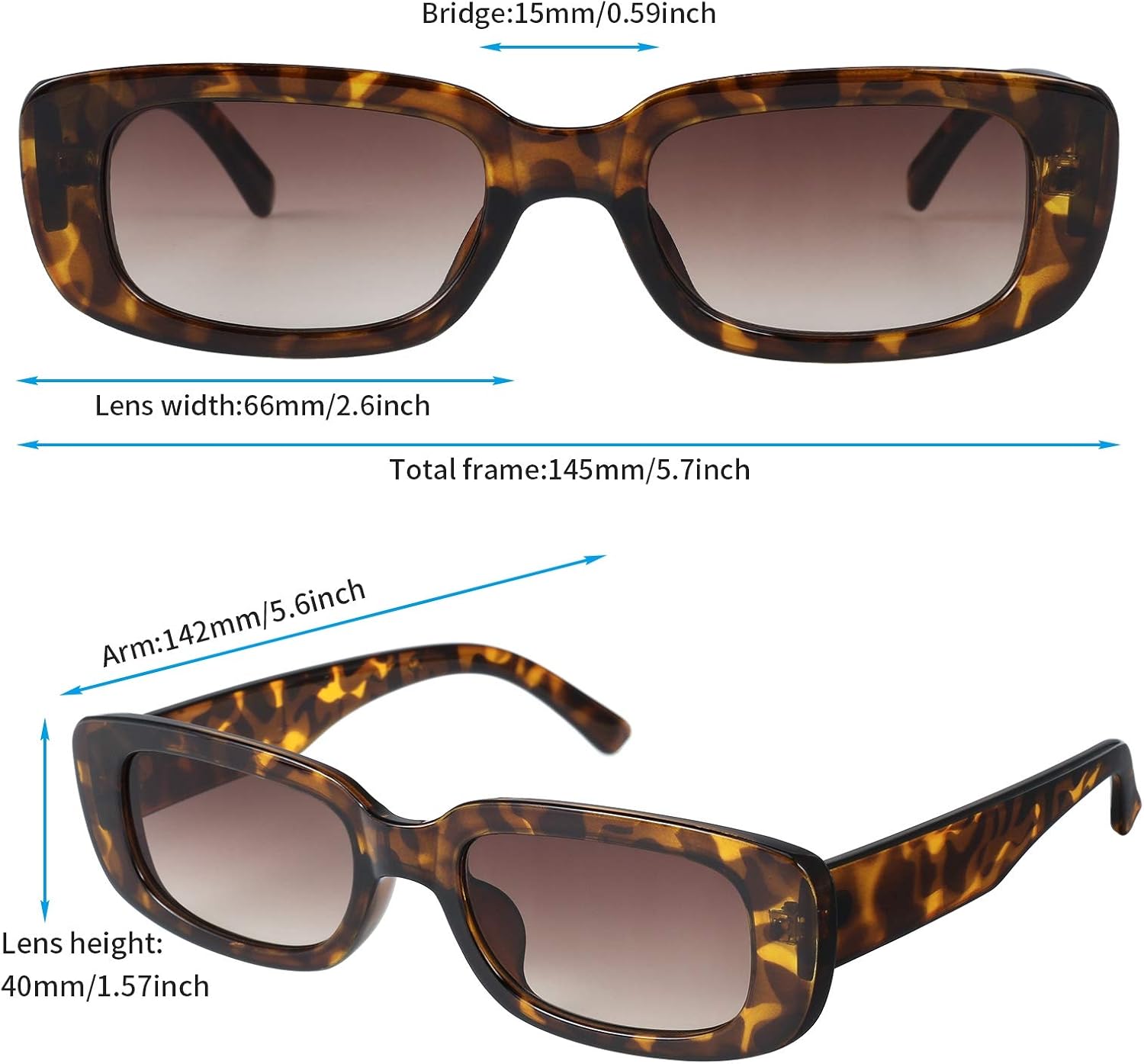 Gafas Retro Rectangulares UV