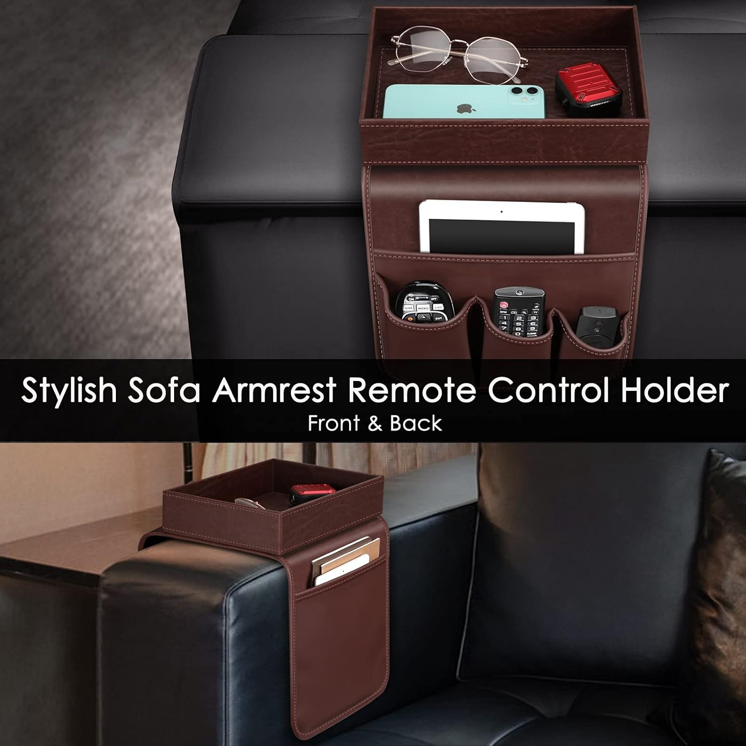 Organizador de Reposabrazos Marrón