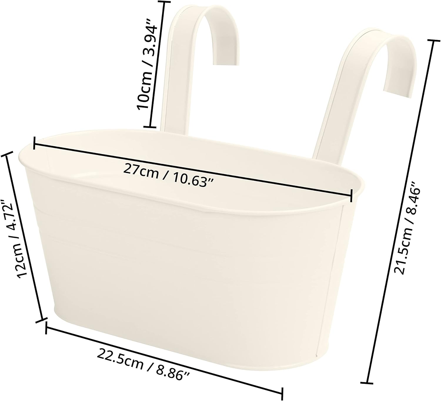 Macetas Colgantes Crema 27cm