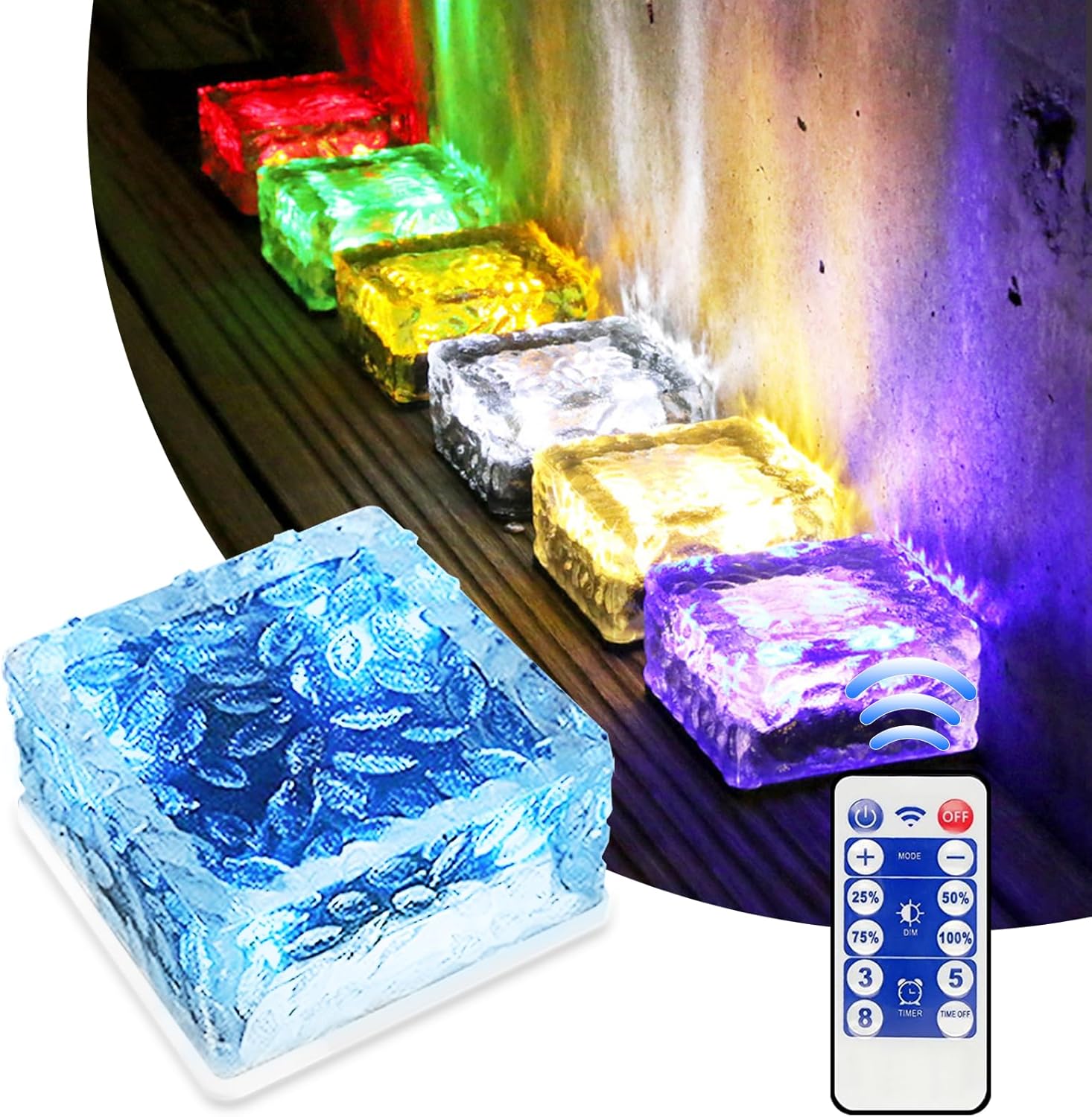 Luz Solar de Suelo 4 LED IP44