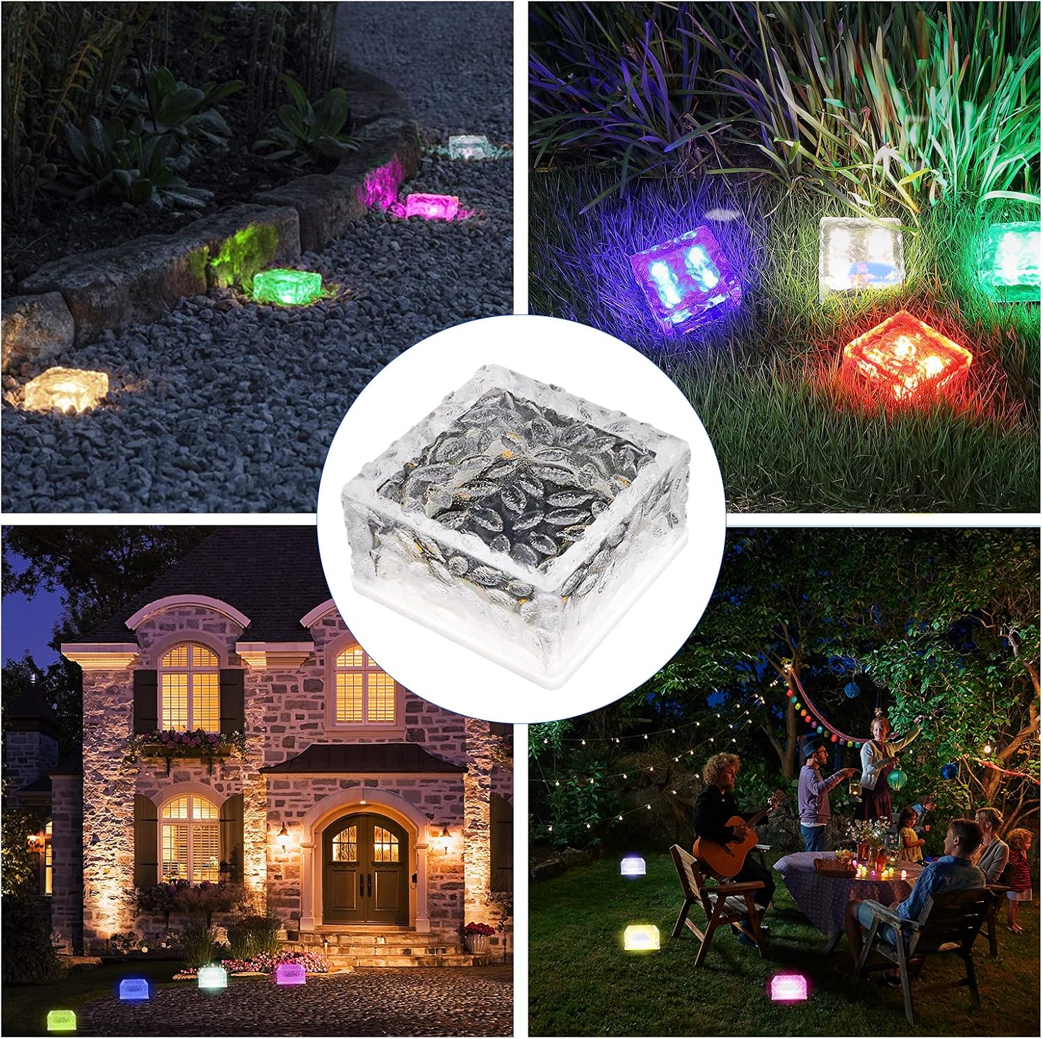 Luz Solar de Suelo 4 LED IP44