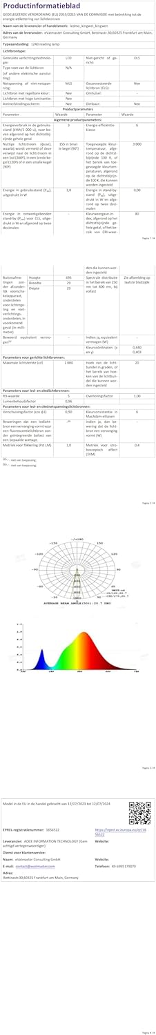Lámpara LED de lectura 3W 3000K