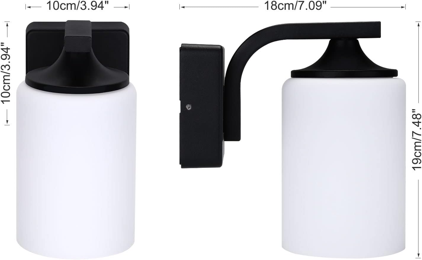 Aplique Pared Exterior Negro