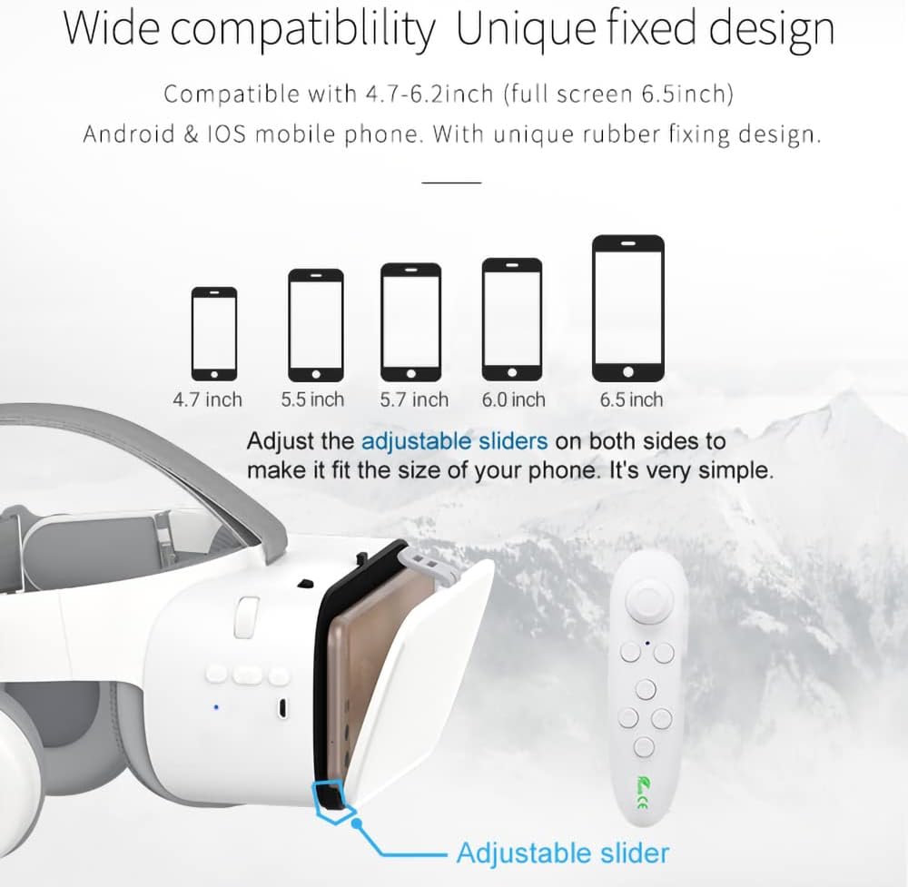 Gafas VR Bluetooth 3D Blancas