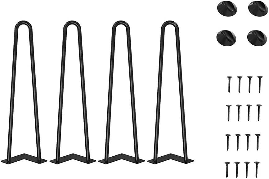 Patas de Mesa Metal Negro 45CM