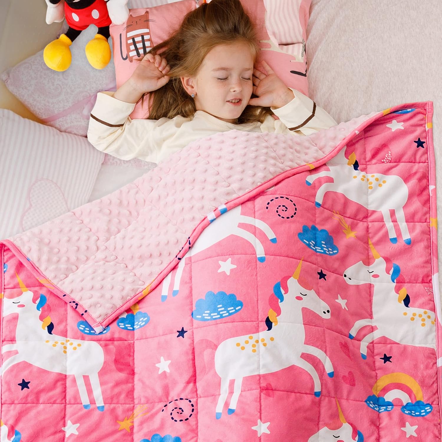 Manta Ponderada Unicornio Rosa