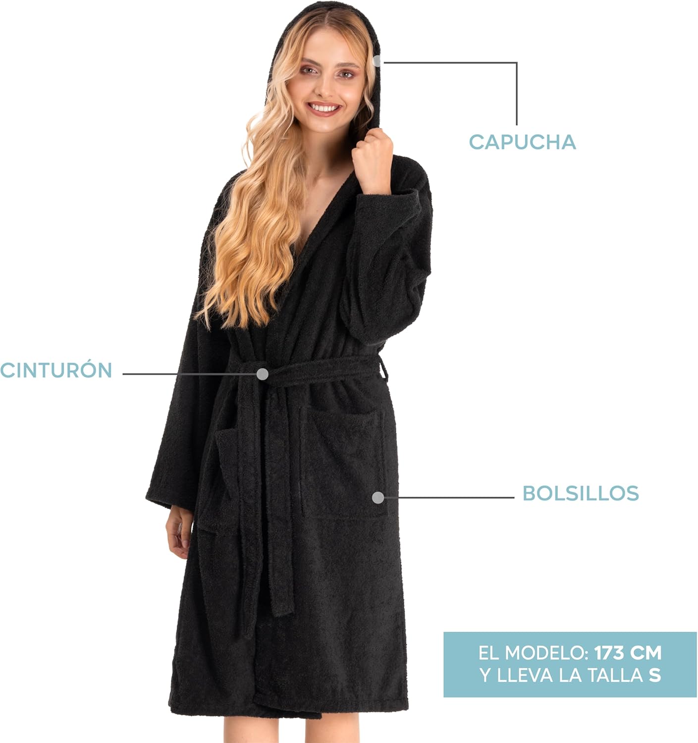 Bata Mujer Twinzen Algodón 100%