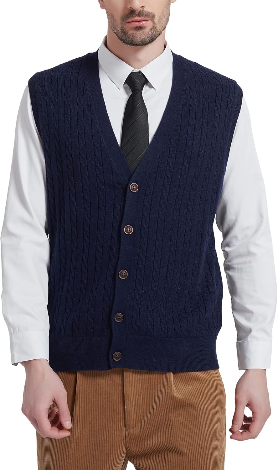 Suéter Cuello V Hombre Cachemira