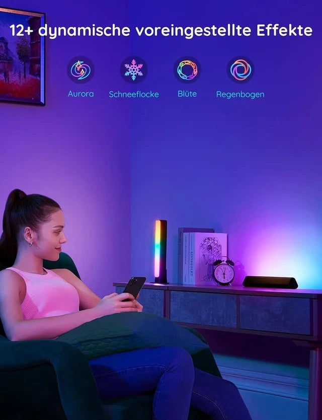 Barras de luz LED inteligente para TV con cámara