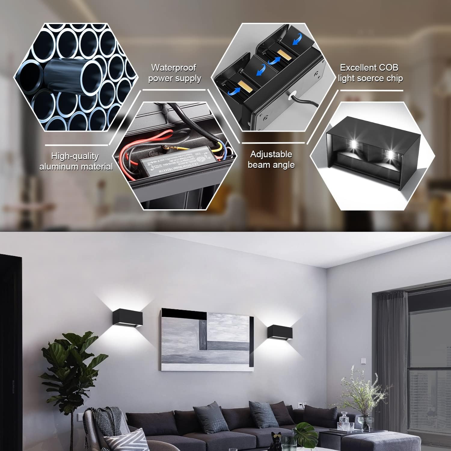 Aplique Pared LED 20W IP65