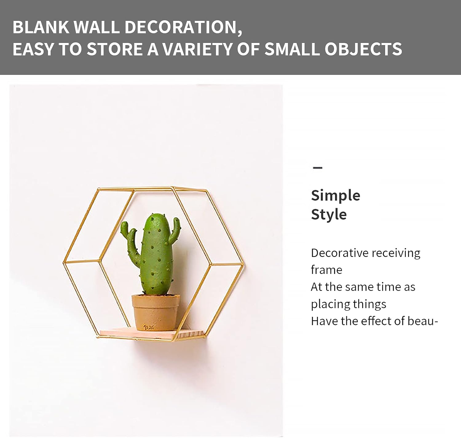 Estantes Hexagon de Metal Decorativos
