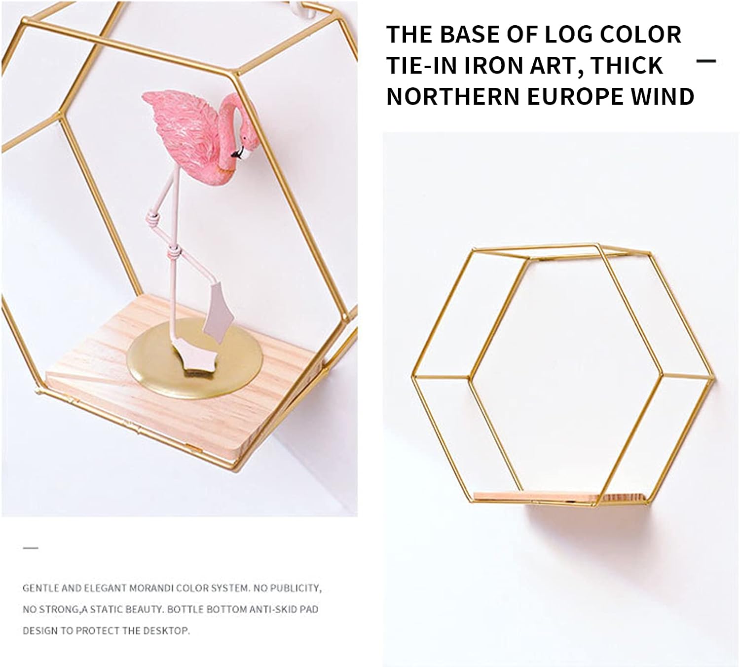 Estantes Hexagon de Metal Decorativos
