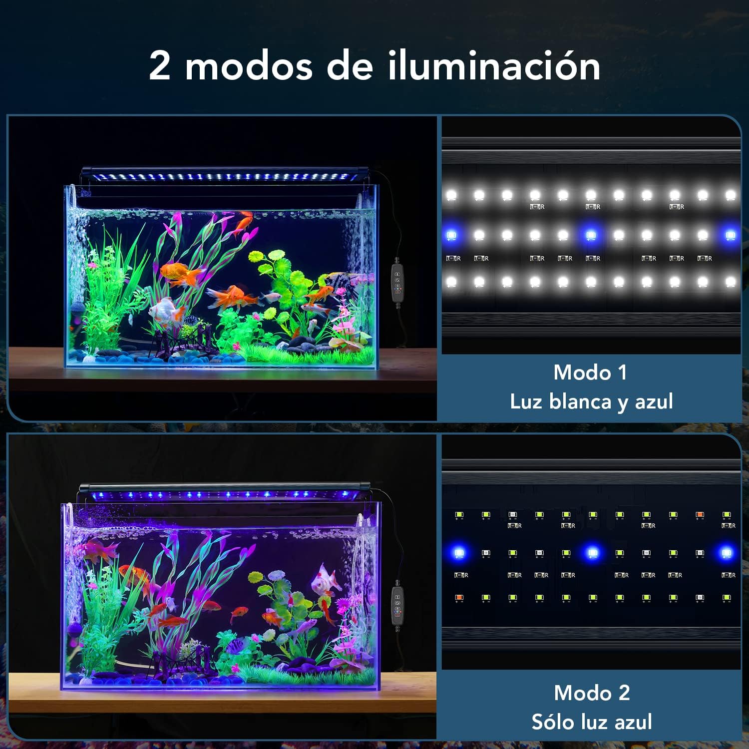Iluminación LED Acuario 12W
