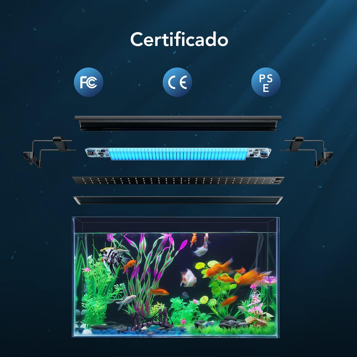 Iluminación LED Acuario 12W