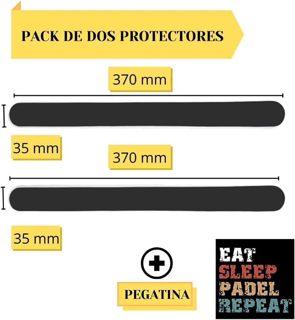 Protector pala pádel negro 35x370