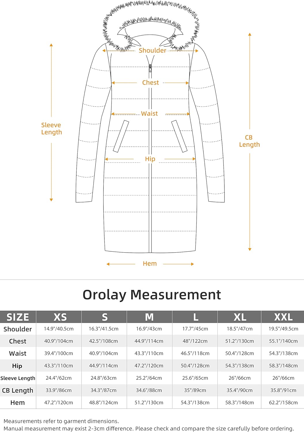 Chaqueta de Invierno Orolay Mujer