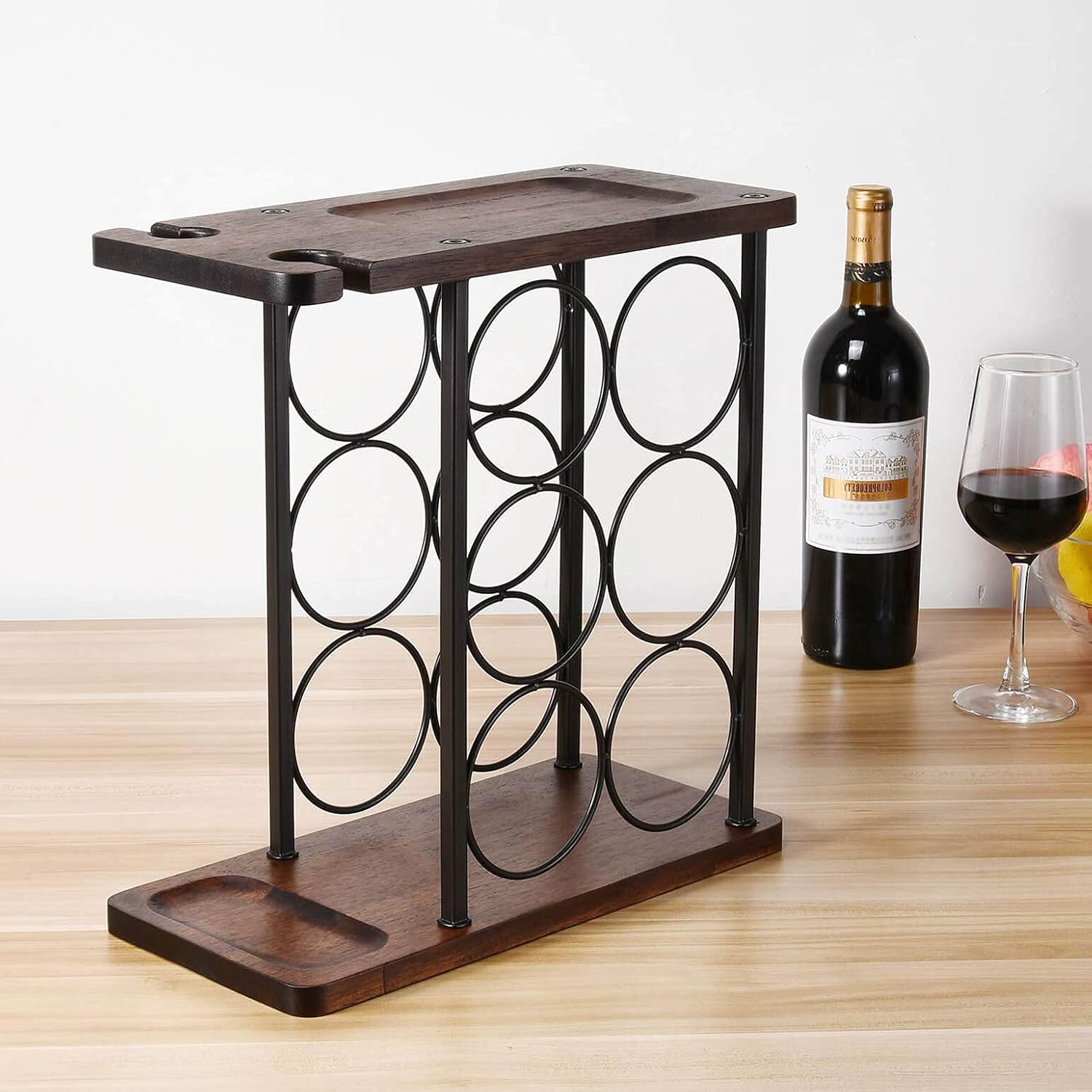Estante de vino y copas 6x2