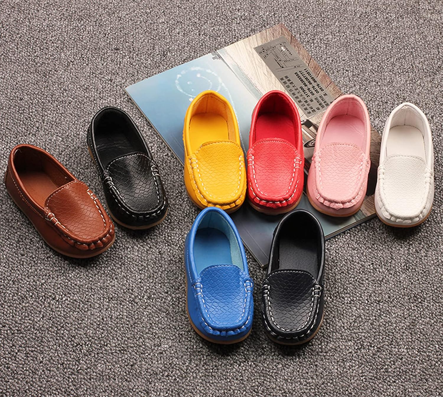 Mocasines de cuero unisex niños