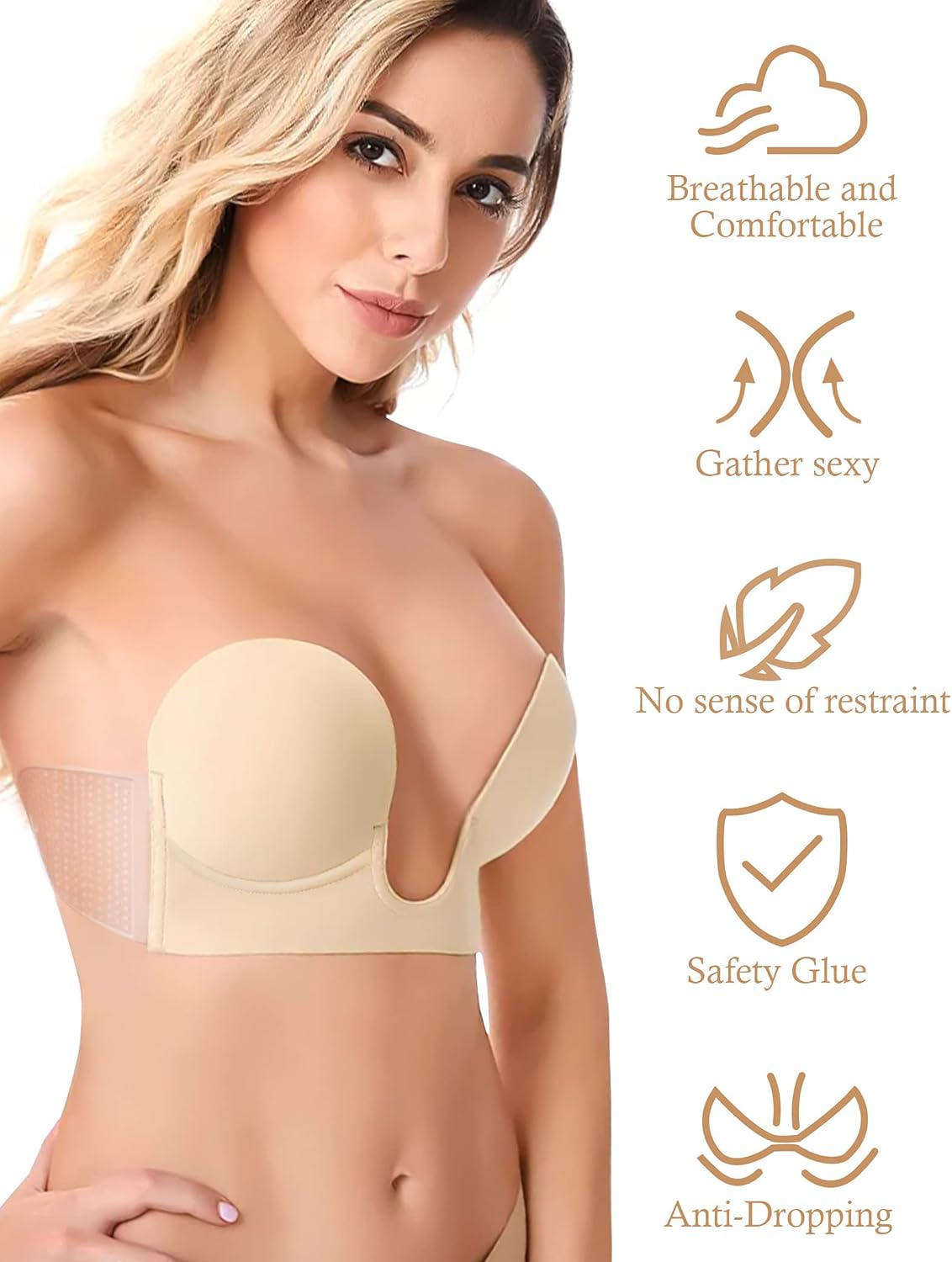 Sujetador Adhesivo Invisible U