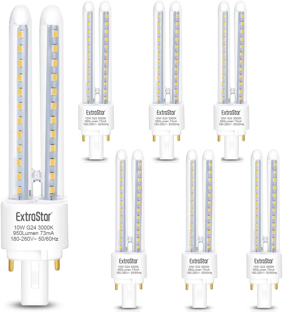 Bombillas LED 10W G24 3000K 6u
