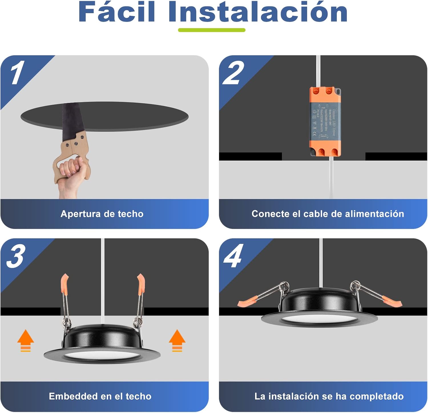 Focos LED Empotrables 5W 3000K