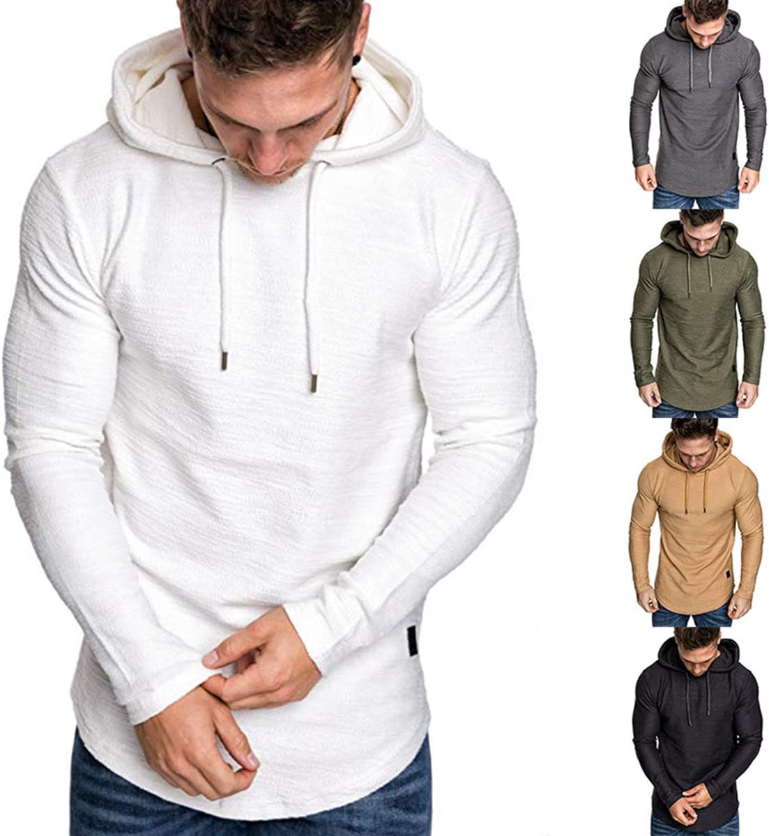 Sudadera blanca con capucha L