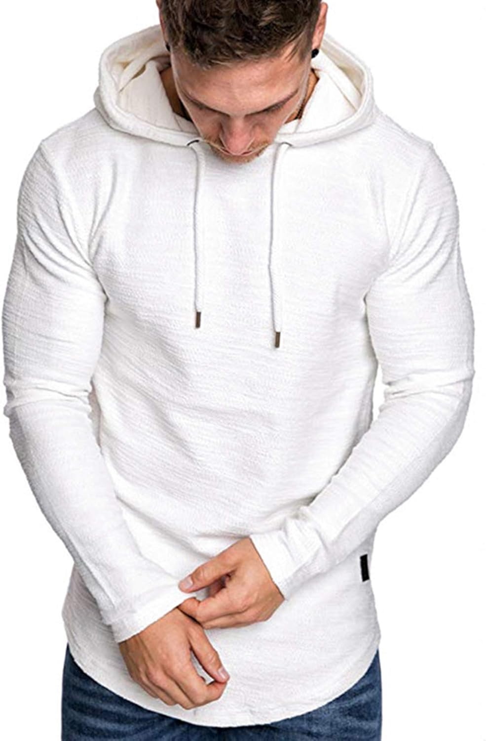 Sudadera blanca con capucha L
