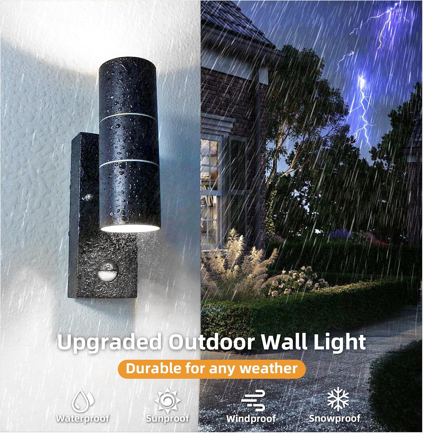 Lámpara exterior LED con sensor