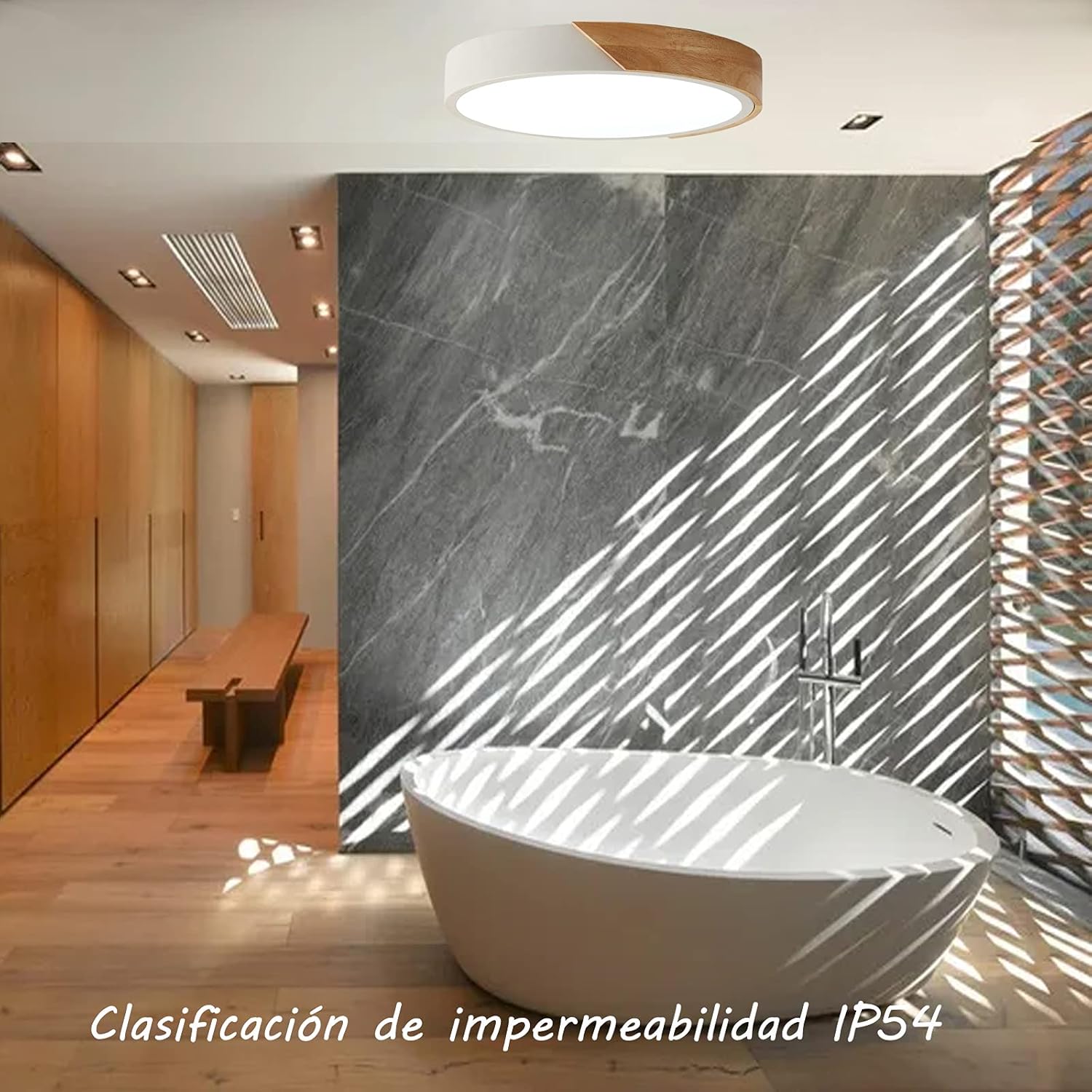 Lámpara Techo Madera 24W 3000K