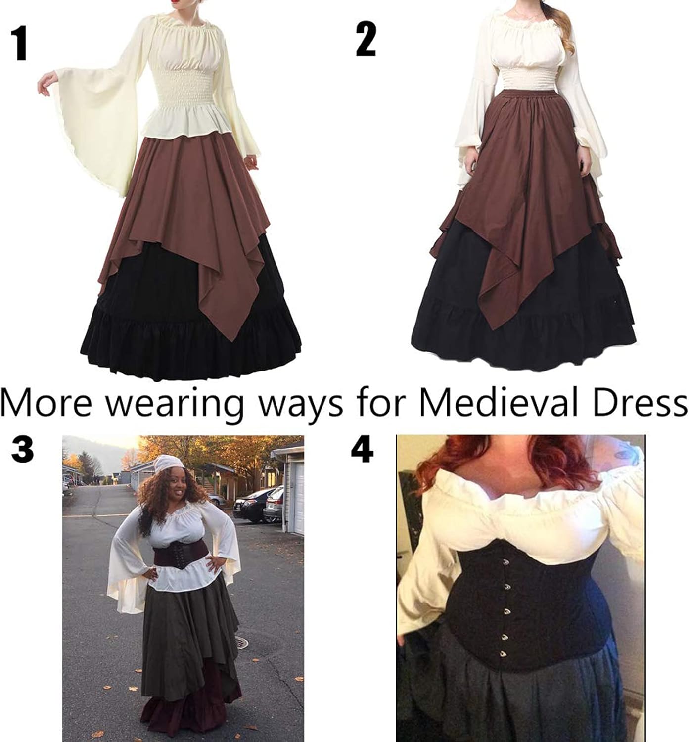 Vestido medieval mujer vintage