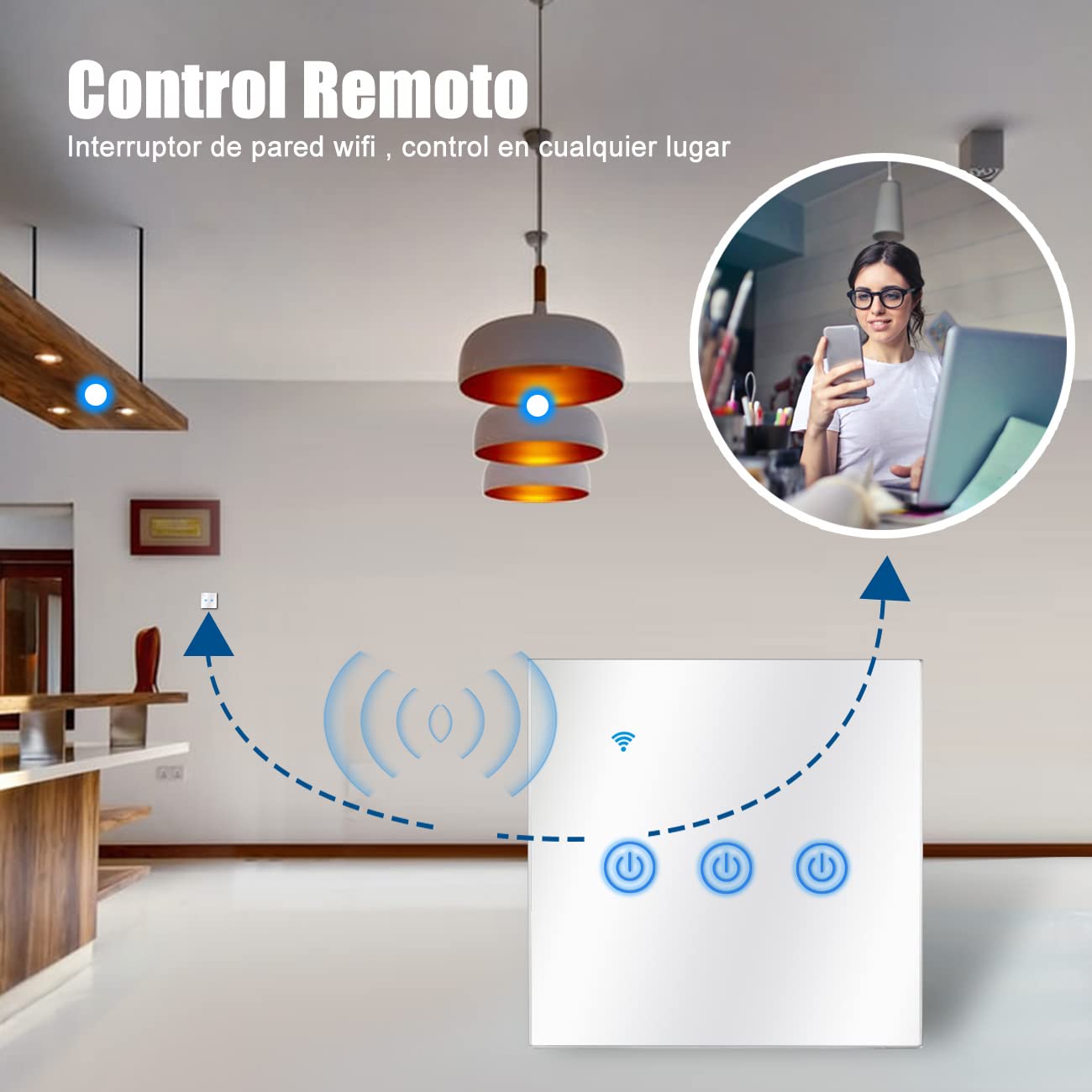 Interruptor Táctil Wi-Fi 2 Vías