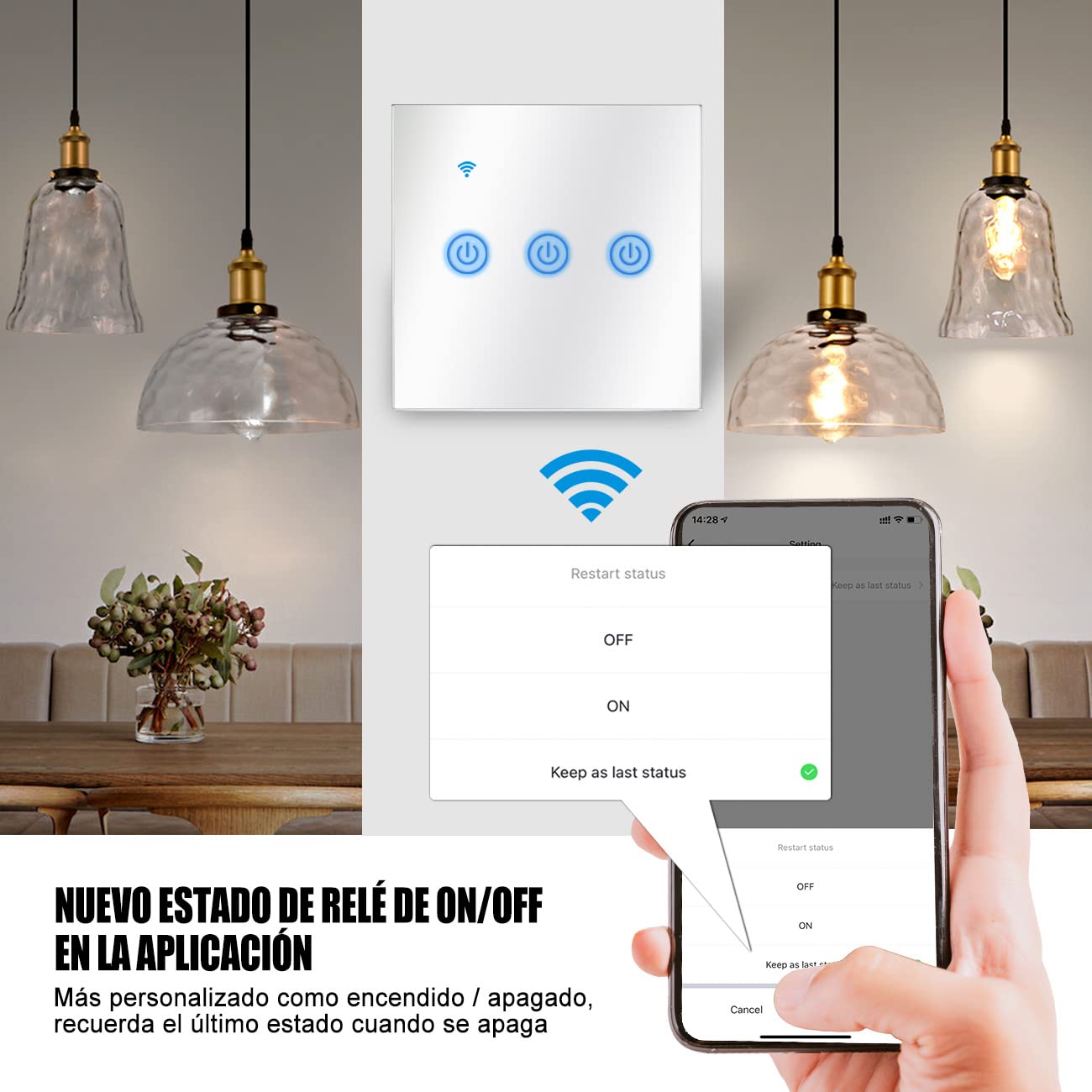 Interruptor Táctil Wi-Fi 2 Vías