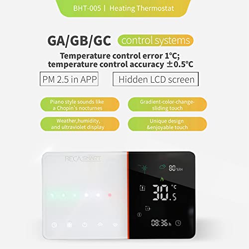 BecaSmart Termostato WiFi Inteligente para Calderas Compatible con Alexa y Google Home