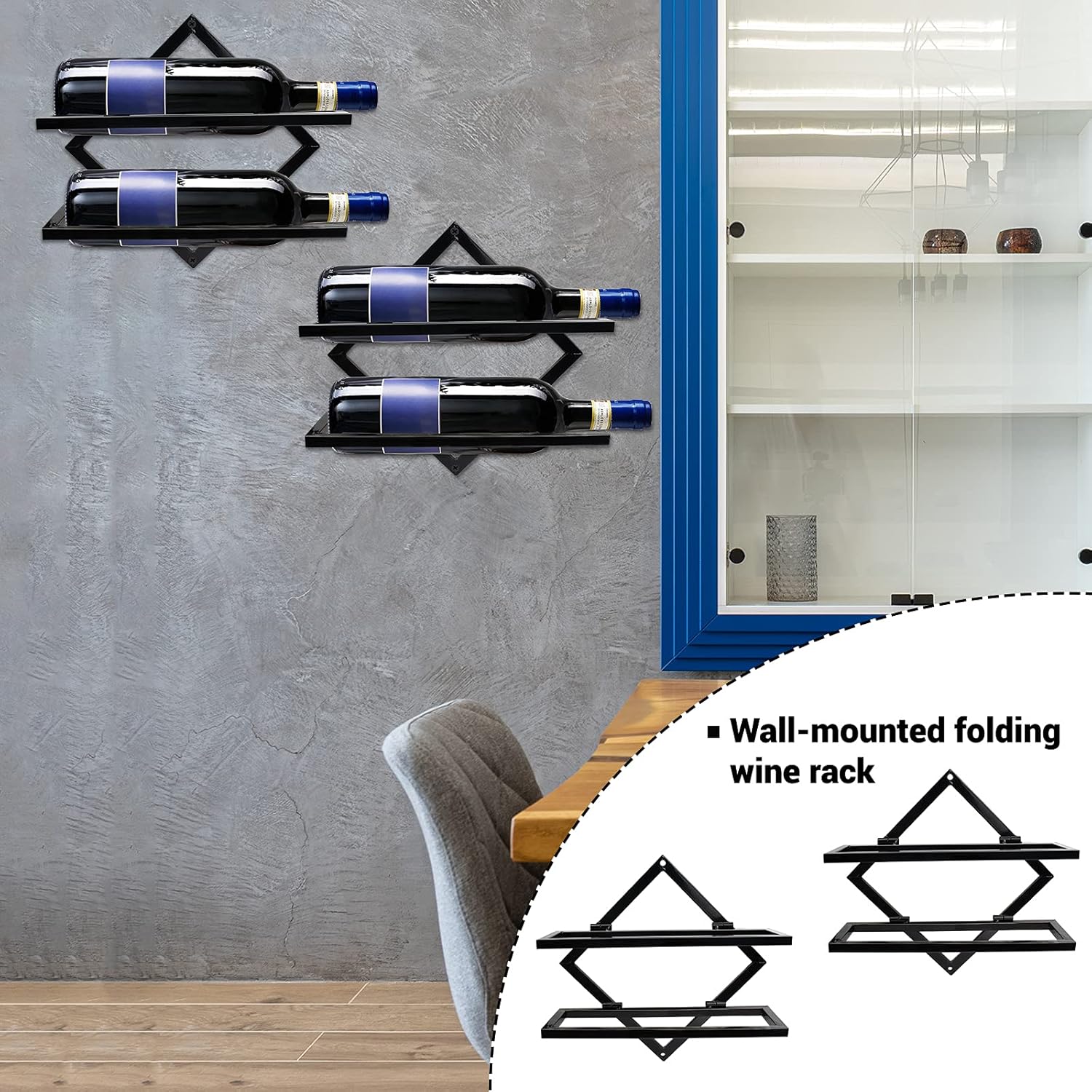 Botellero de pared para vino