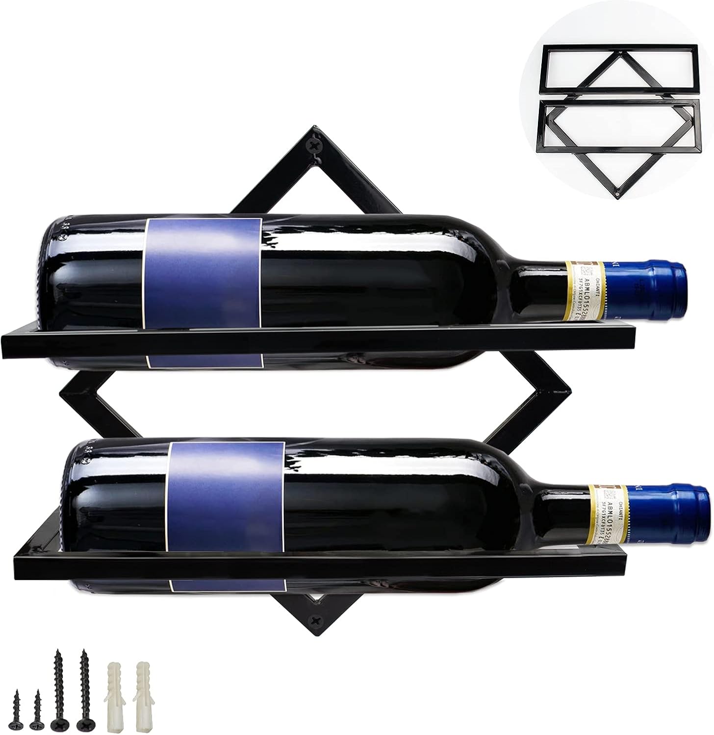 Soporte de vino montado en pared