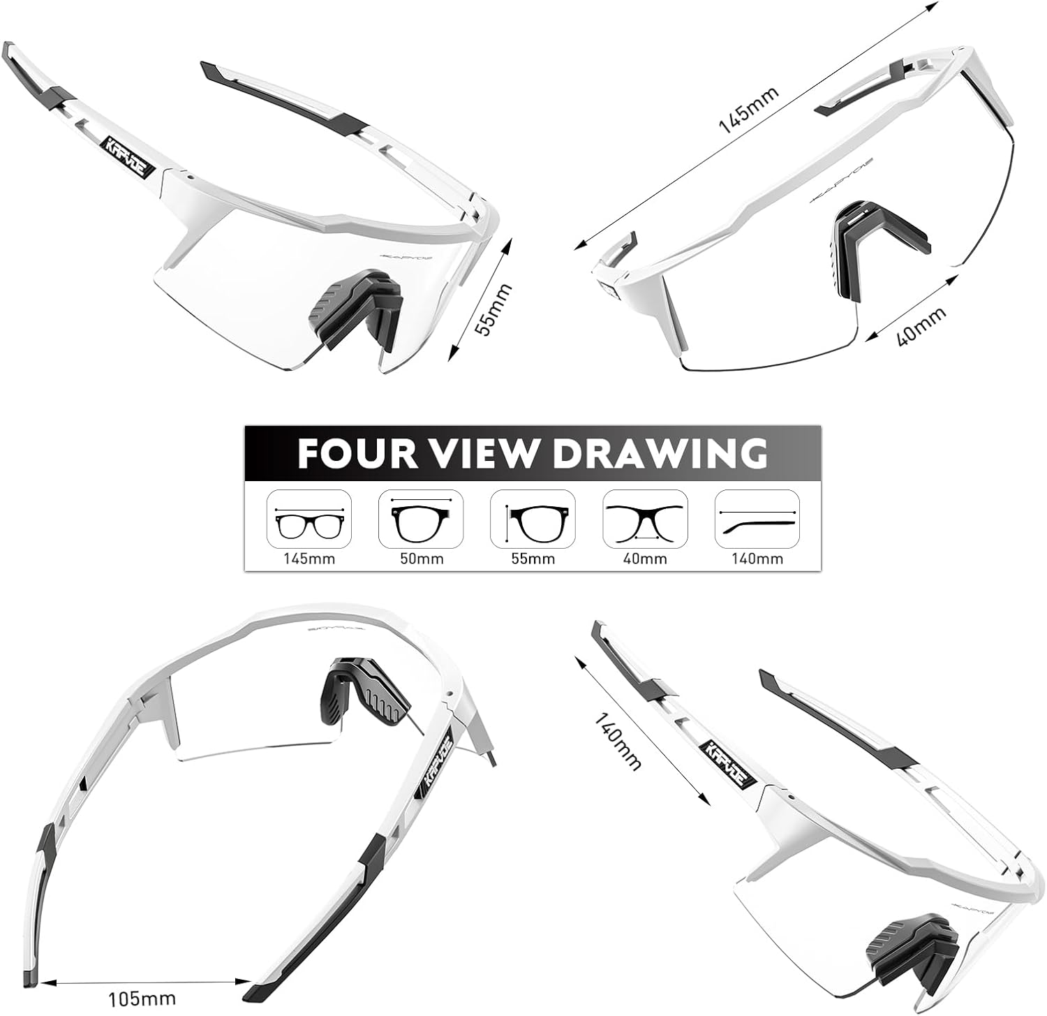 Gafas de Ciclismo KAPVOE TR90