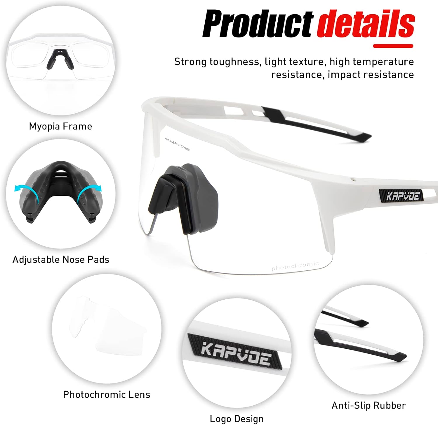 Gafas de Ciclismo KAPVOE TR90