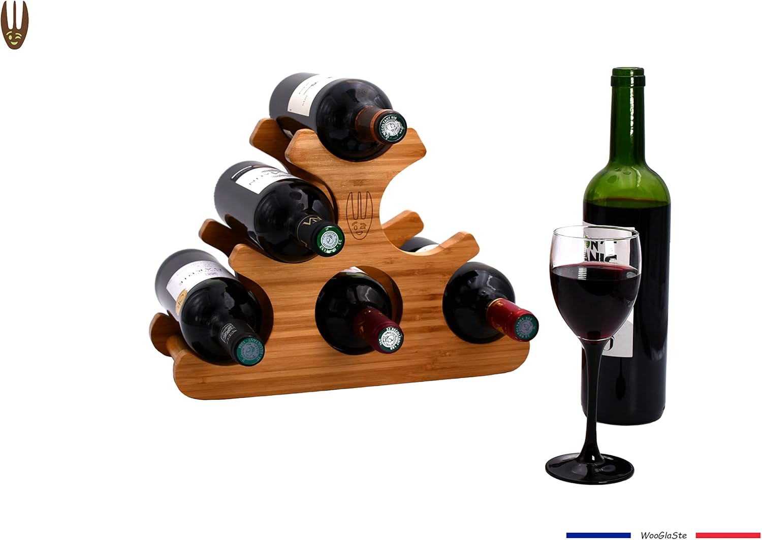 Soporte de Vino en Bambú