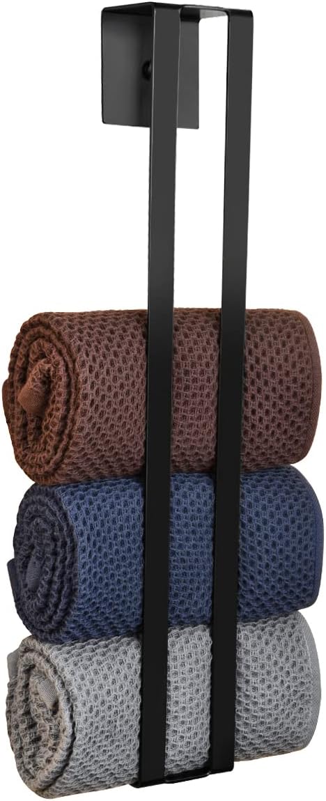 Toallero Negro Acero Inoxidable 40 cm