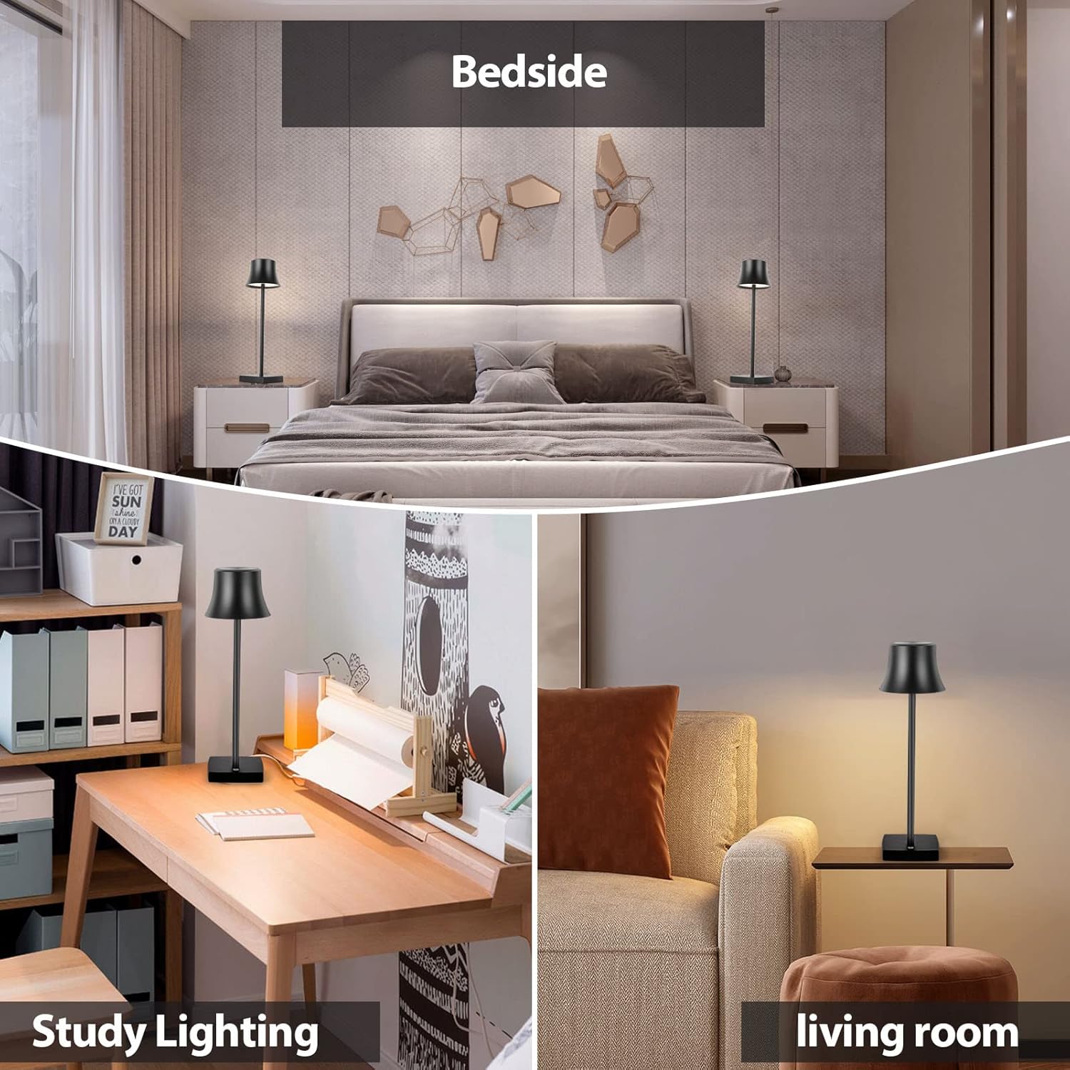 Lámpara de mesa LED recargable