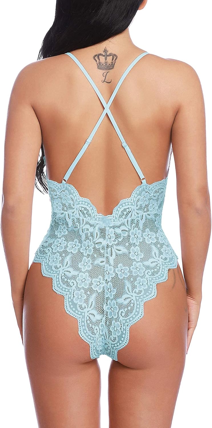 Pijama Lencería V Cuello Encaje