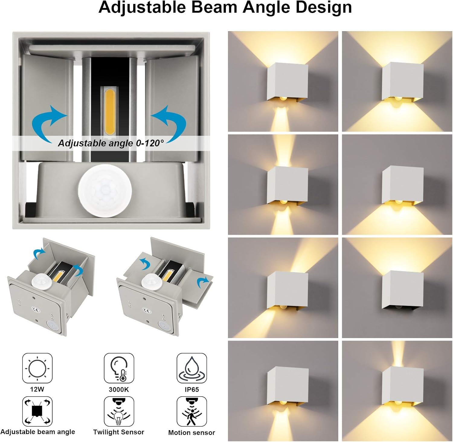 Aplique de Pared LED 12W IP65