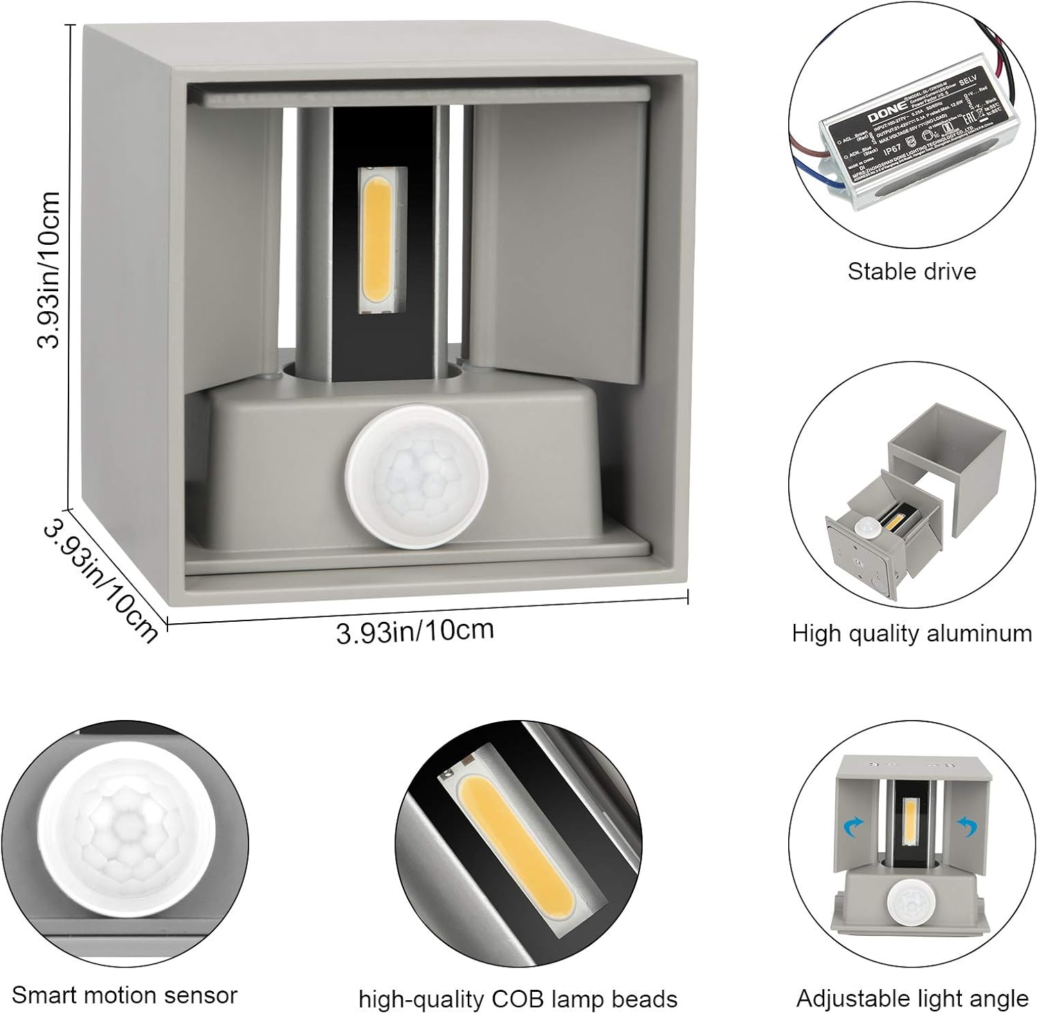 Aplique de Pared LED 12W IP65