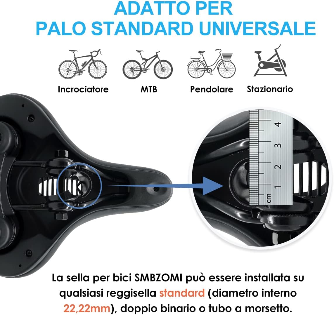 Sillín de bicicleta cómodo
