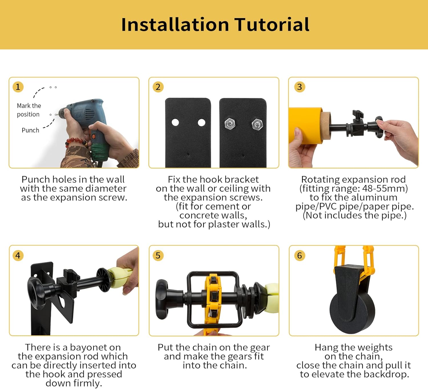 Soporte de pared Selens Manual