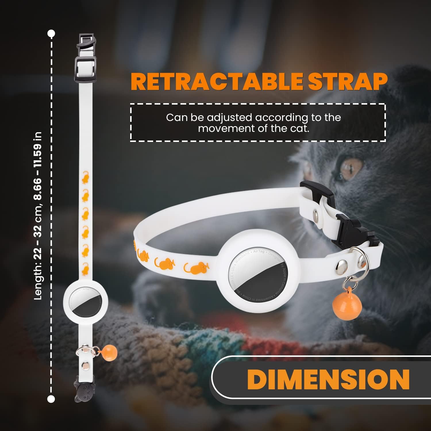 Collar Antiahogo para Gato con AirTag
