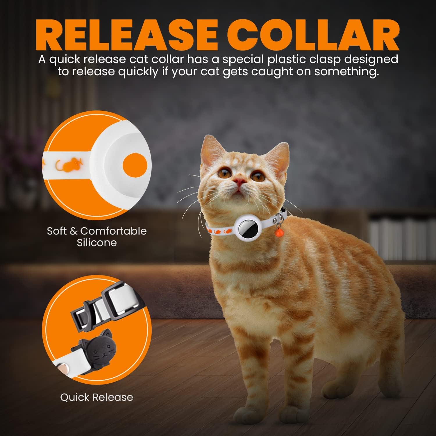 Collar Antiahogo para Gato con AirTag