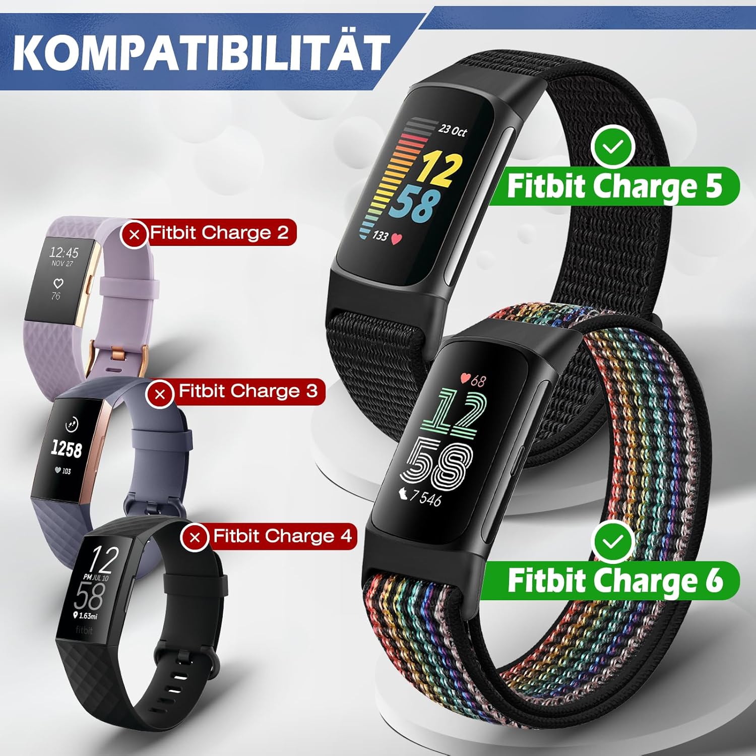 Correa de nailon para Fitbit